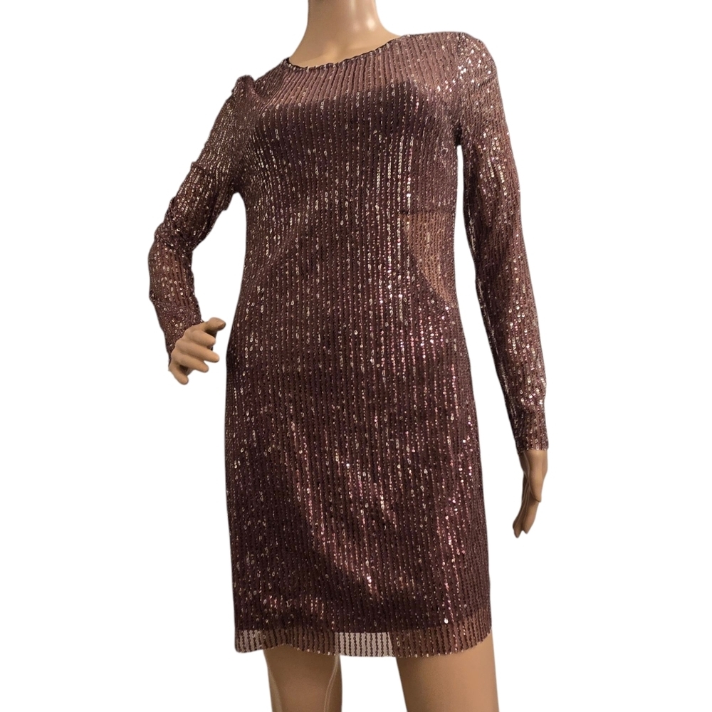 Walter Baker Bellini 90'S Glamor Sequin Sheer Mini Coctail Dress Size: S - Picture 7 of 11